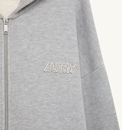 TONAL LOGO FULL ZIP HOODIE UNISEX - AUTRY Value