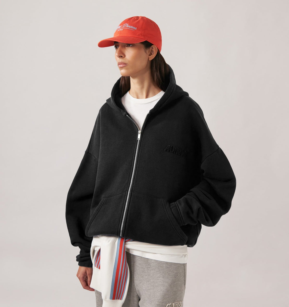 TONAL LOGO FULL ZIP HOODIE UNISEX - AUTRY Great Value