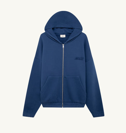 TONAL LOGO FULL ZIP HOODIE UNISEX - AUTRY Quality