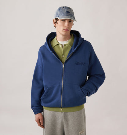 TONAL LOGO FULL ZIP HOODIE UNISEX - AUTRY Quality