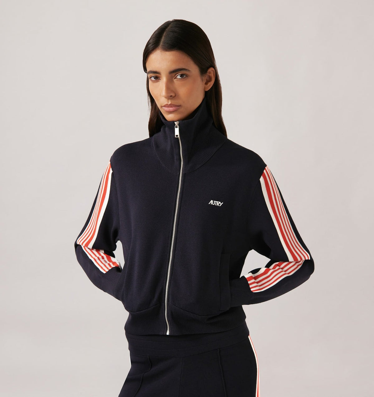 KNITTED VISCOSE FULL ZIP JACKET WOMAN - AUTRY Latest