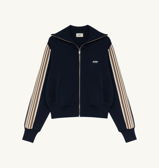 KNITTED TENNIS VISCOSE ZIP JACKET WOMAN - AUTRY Classic