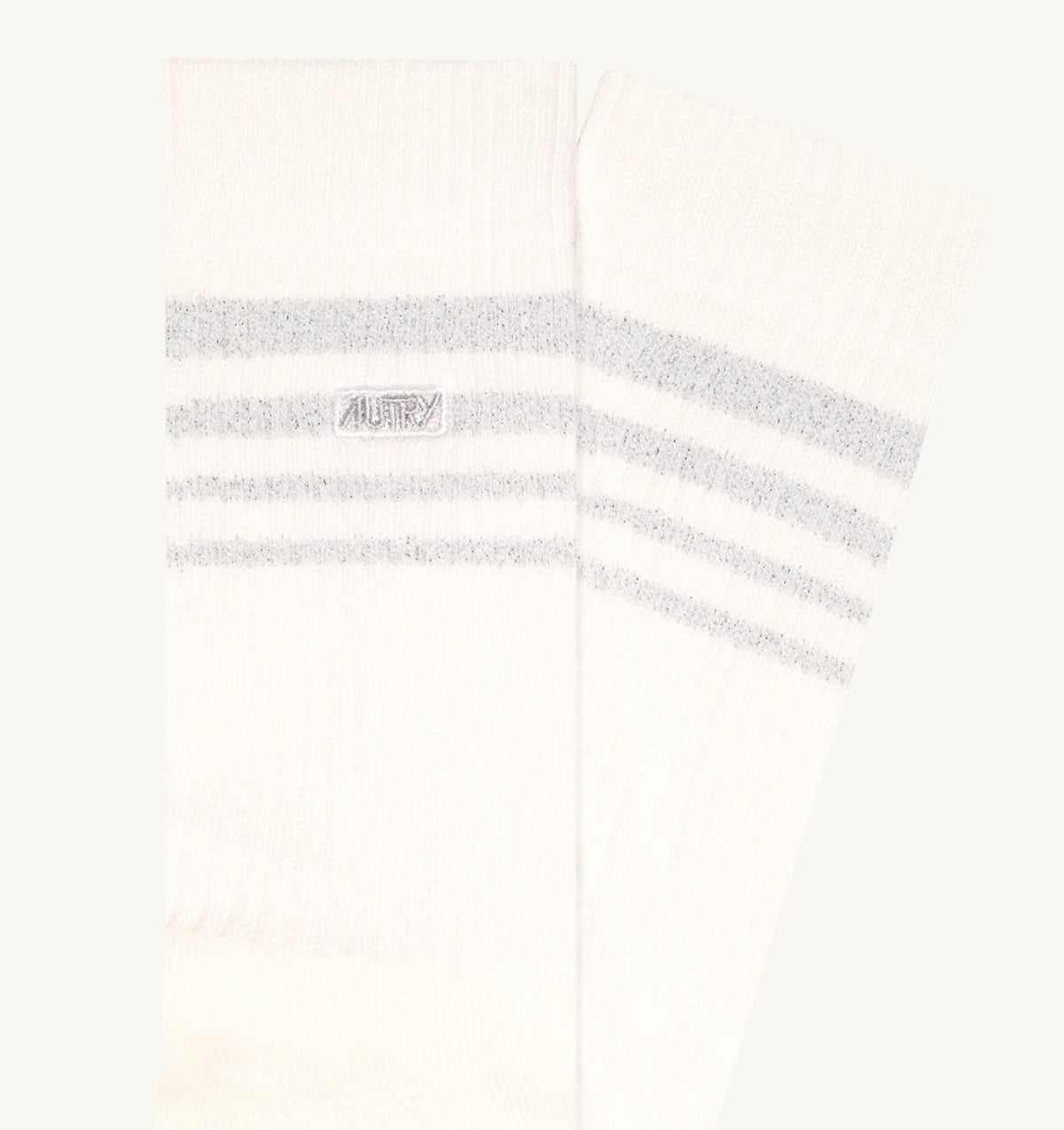 LUREX JACQUARD SOCKS WITH LOGO AND STRIPES UNISEX - AUTRY Latest