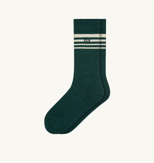 SOCKS WITH EMBROIDERED LOGO AND STRIPES UNISEX - AUTRY Essential