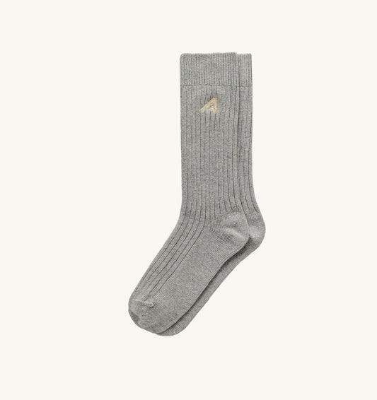 RIBBED EMBROIDERED LOGO SOCK UNISEX - AUTRY Latest