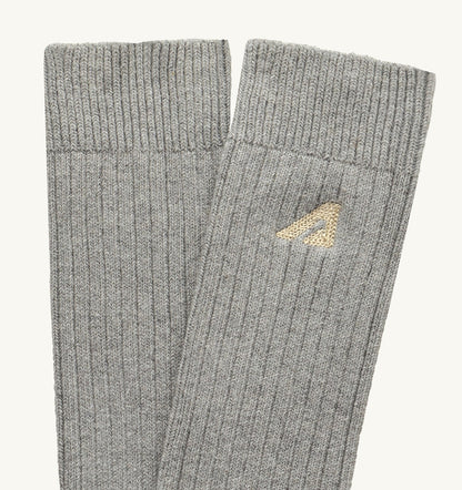 RIBBED EMBROIDERED LOGO SOCK UNISEX - AUTRY Latest