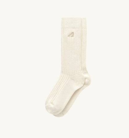 RIBBED EMBROIDERED LOGO SOCK UNISEX - AUTRY Quality