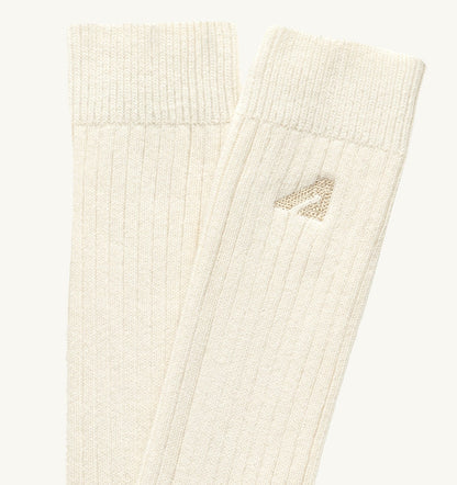 RIBBED EMBROIDERED LOGO SOCK UNISEX - AUTRY Quality