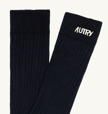 RIBBED SOCKS WITH EMBROIDERED LOGO UNISEX - AUTRY Latest