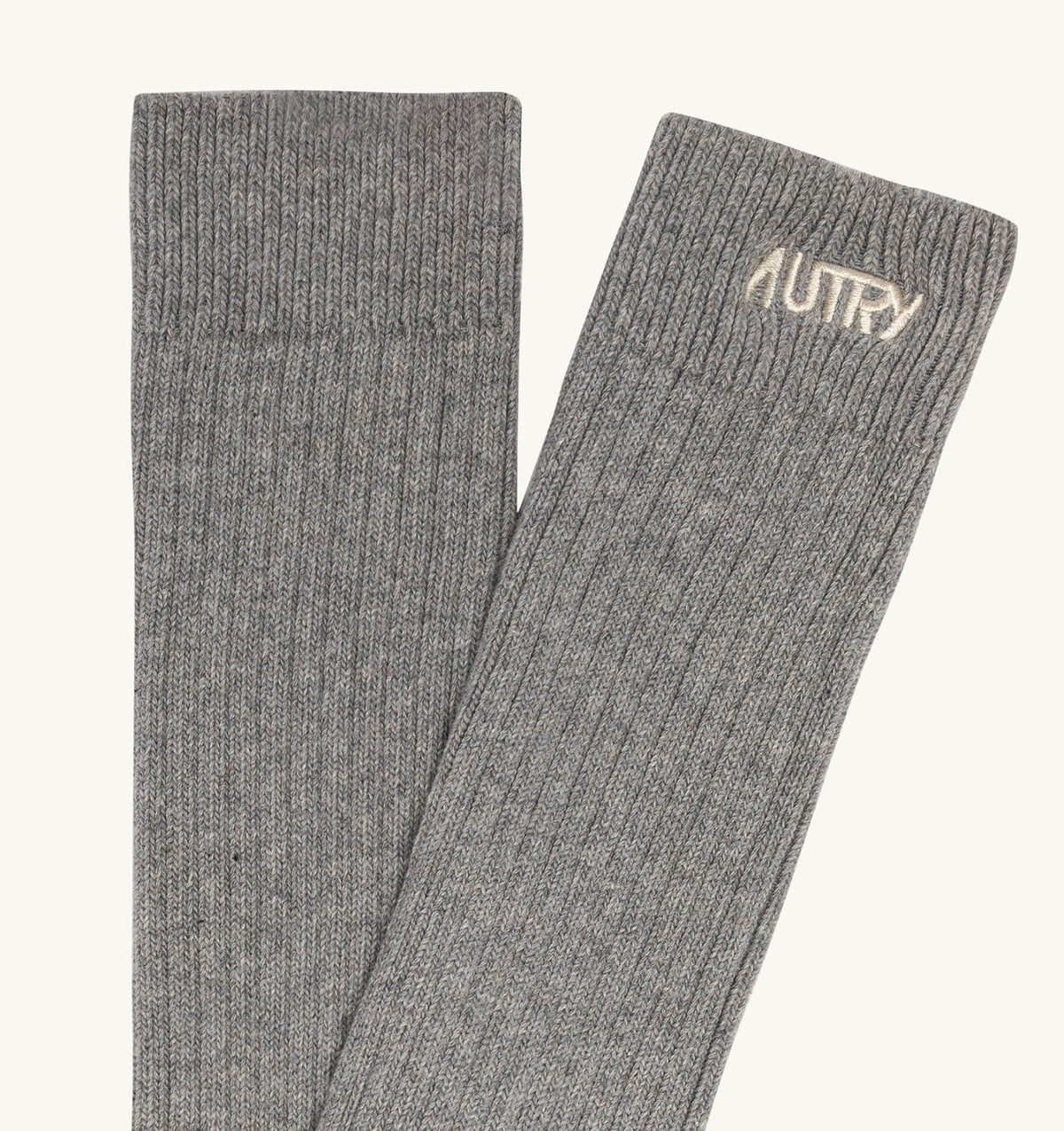 RIBBED SOCKS WITH EMBROIDERED LOGO UNISEX - AUTRY Quality