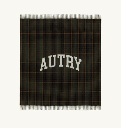 CHECKED BLANKET WITH MAXI LOGO UNISEX - AUTRY Value