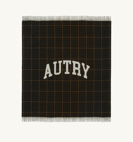 CHECKED BLANKET WITH MAXI LOGO UNISEX - AUTRY Value