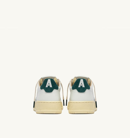 MEDALIST LOW SNEAKERS IN WHITE LEATHER AND DARK SEA SUEDE - AUTRY Latest