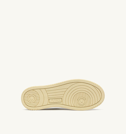 MEDALIST LOW SNEAKERS IN WHITE LEATHER AND DARK SEA SUEDE - AUTRY Latest