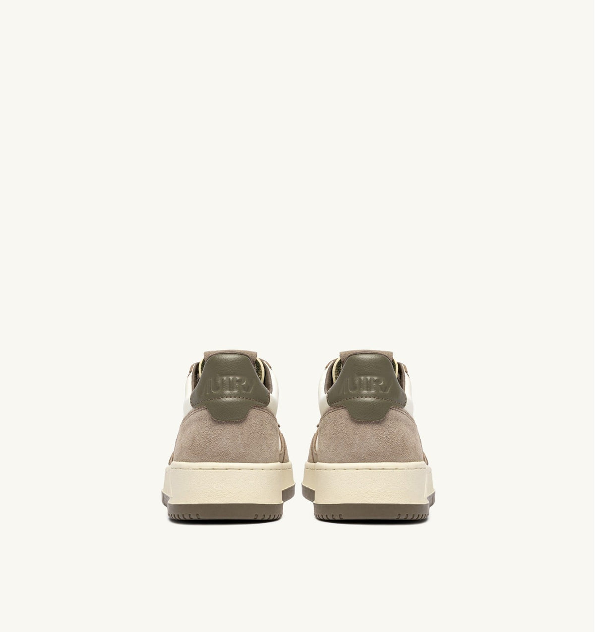 MEDALIST LOW SNEAKERS IN COVERT GREEN AND LICORICE LEATHER AND SUEDE - AUTRY Everyday