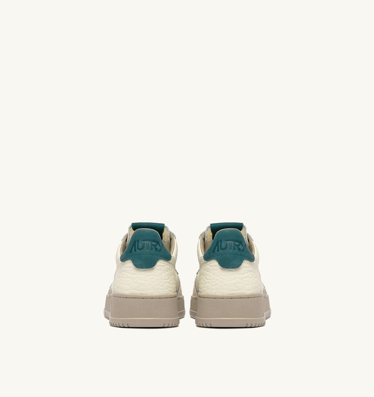 MEDALIST LOW SNEAKERS IN FEATHER GRAY AND DARK SEA LEATHER - AUTRY Great Value
