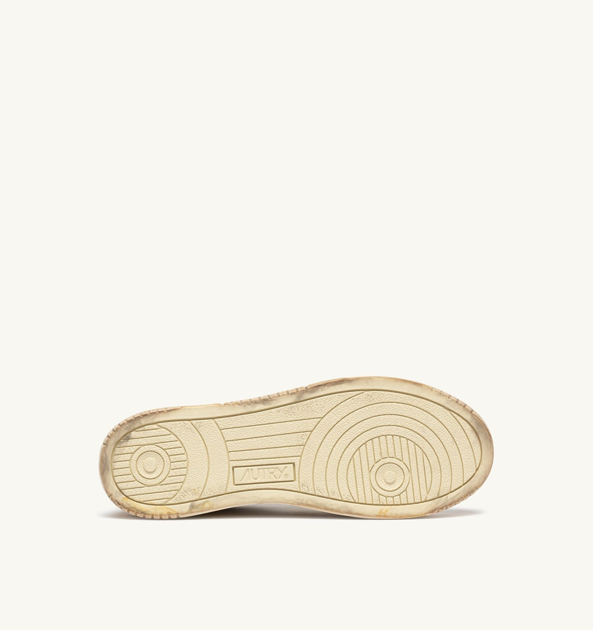 MEDALIST LOW SUPER VINTAGE SNEAKERS IN WHITE AND YELLOW LEATHER - AUTRY Essential