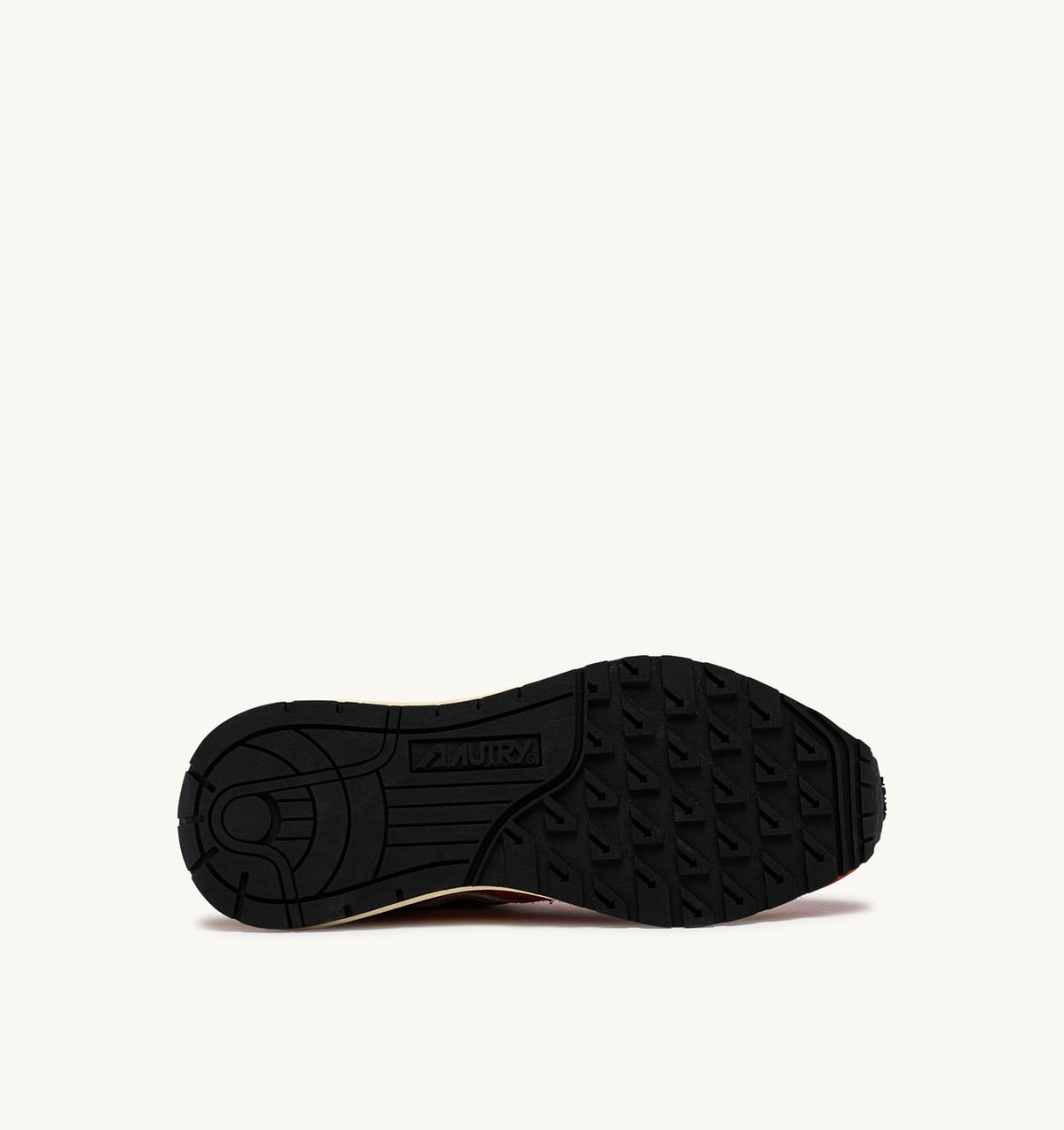 REELWIND LOW SNEAKERS IN WHITE AND ORANGE RUST NYLON AND SUEDE - AUTRY Classic