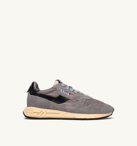 REELWIND LOW SNEAKERS IN LEAD AND BLACK NYLON AND SUEDE - AUTRY Everyday