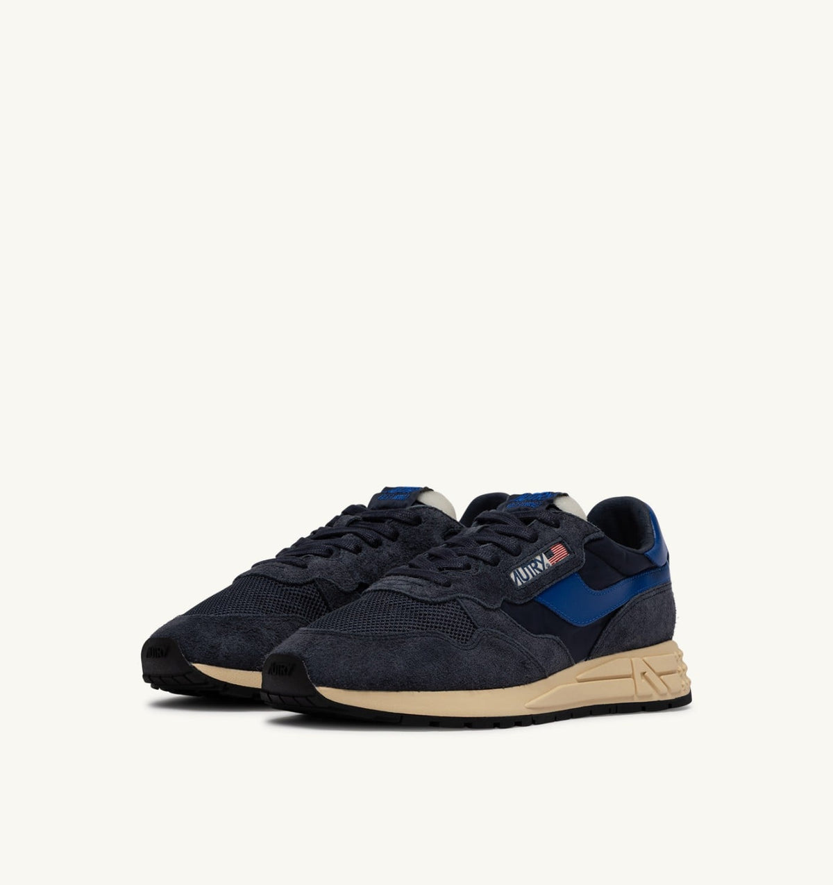 REELWIND LOW SNEAKERS IN SPACE BLUE AND LAPIS BLUE NYLON AND SUEDE - AUTRY Latest