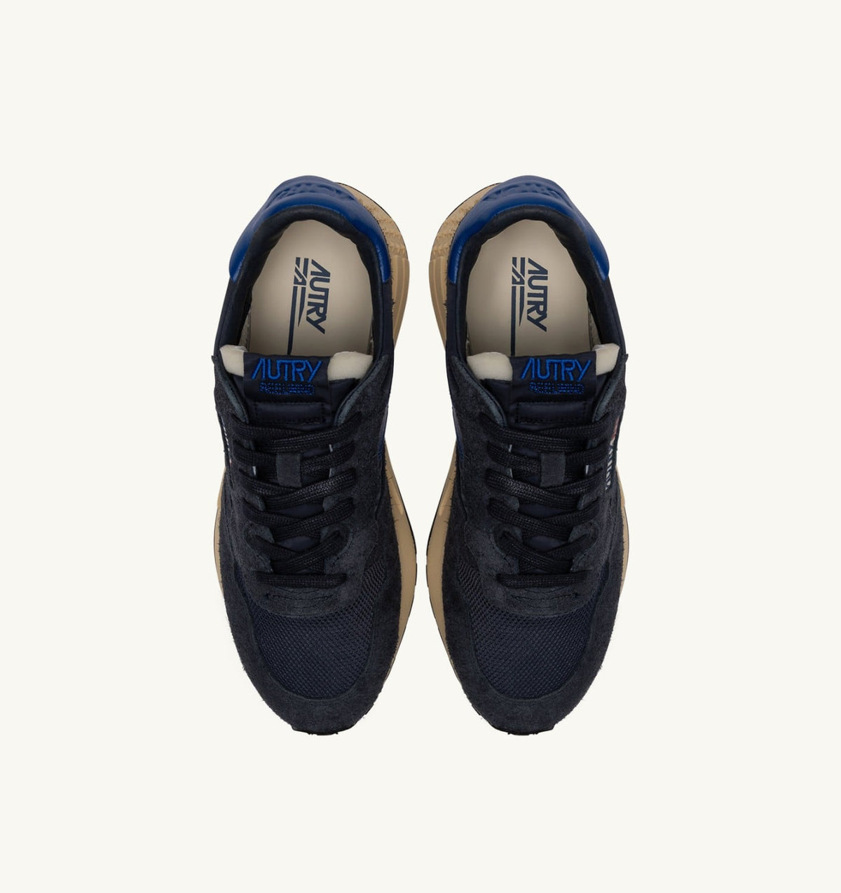 REELWIND LOW SNEAKERS IN SPACE BLUE AND LAPIS BLUE NYLON AND SUEDE - AUTRY Latest