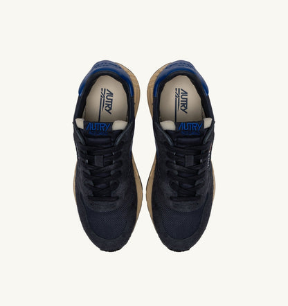 REELWIND LOW SNEAKERS IN SPACE BLUE AND LAPIS BLUE NYLON AND SUEDE - AUTRY Latest