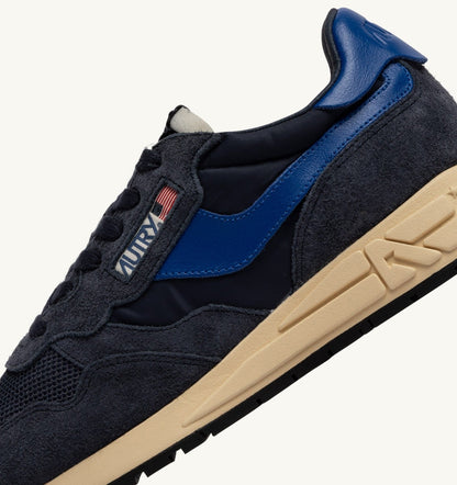 REELWIND LOW SNEAKERS IN SPACE BLUE AND LAPIS BLUE NYLON AND SUEDE - AUTRY Latest