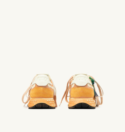 REELWIND SUPER VINTAGE SNEAKERS IN WHITE AND ORANGE SUEDE AND NYLON - AUTRY Latest