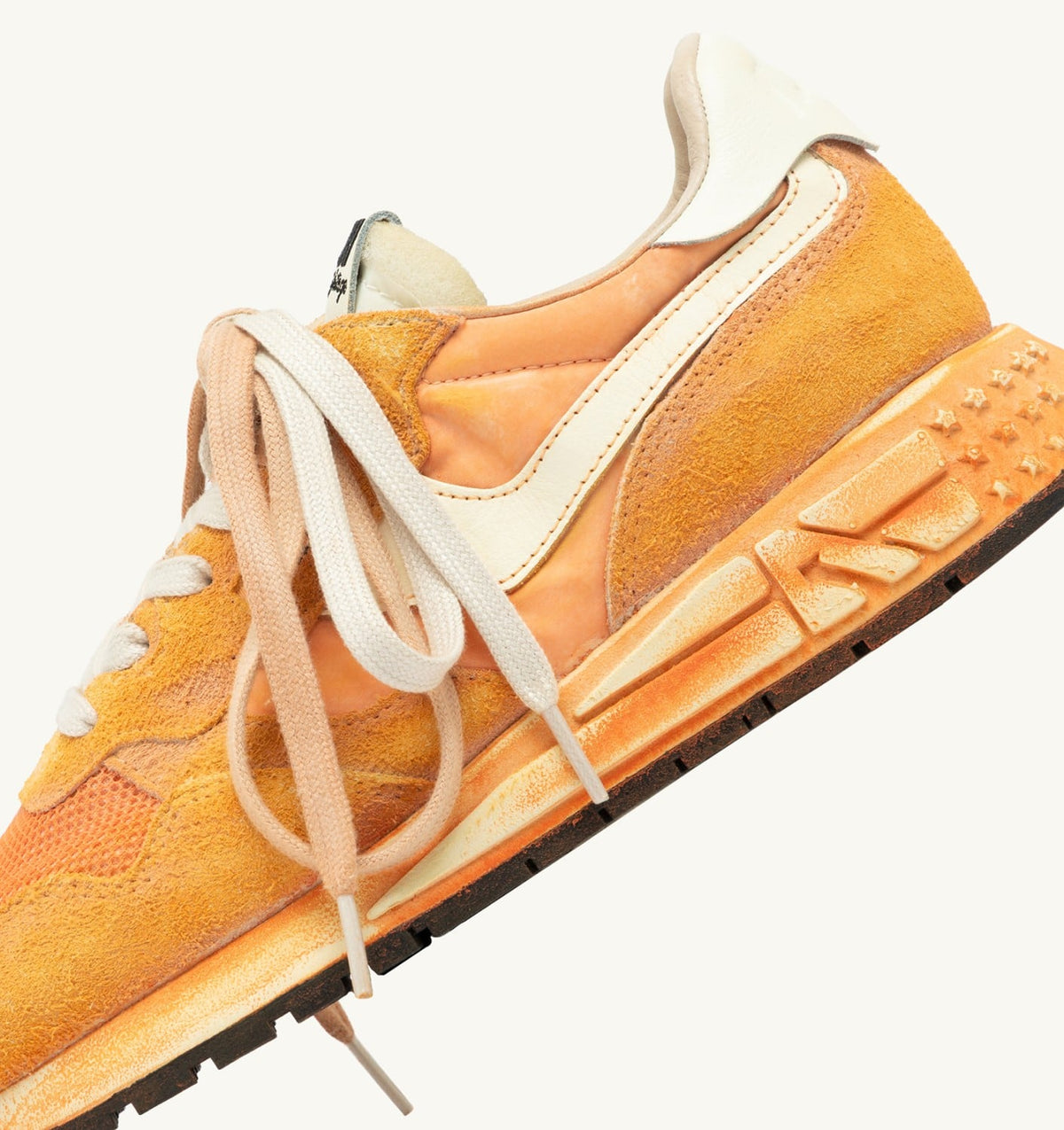 REELWIND SUPER VINTAGE SNEAKERS IN WHITE AND ORANGE SUEDE AND NYLON - AUTRY Latest