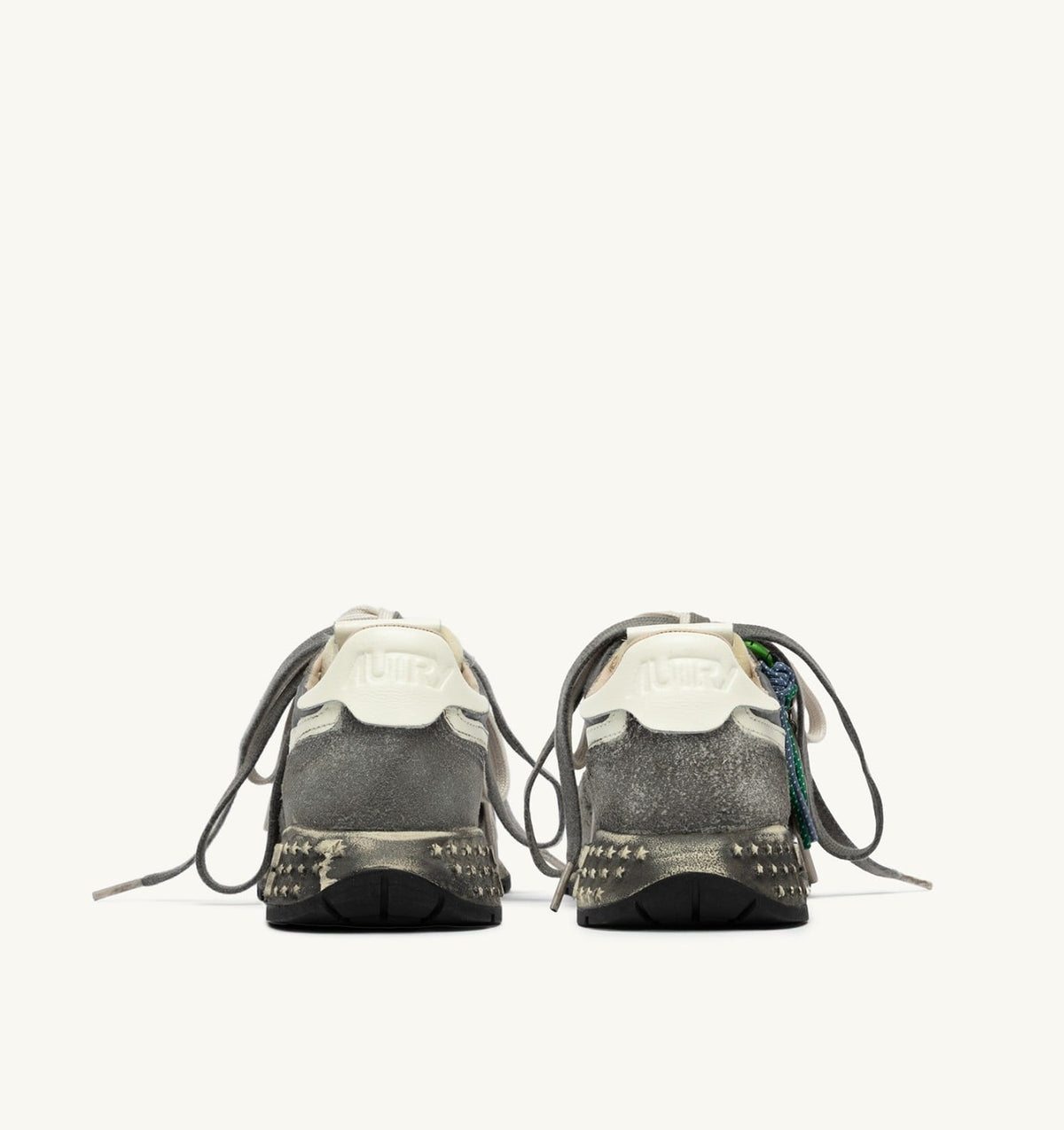 REELWIND SUPER VINTAGE SNEAKERS IN WHITE AND BLACK SUEDE AND NYLON - AUTRY Quality