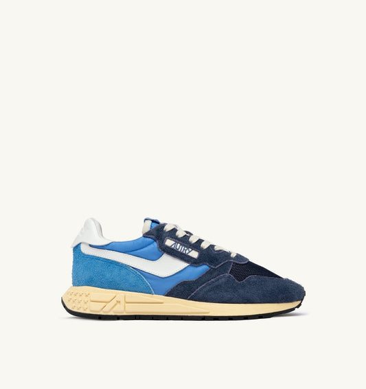 REELWIND LOW SNEAKERS IN BLUETTE AND DIGITAL BLUE NYLON AND SUEDE - AUTRY Essential