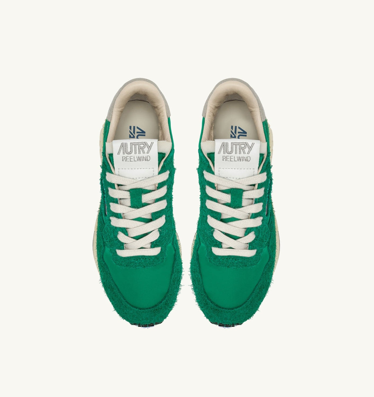 REELWIND LOW SNEAKERS IN GREEN NYLON AND SUEDE - AUTRY Everyday