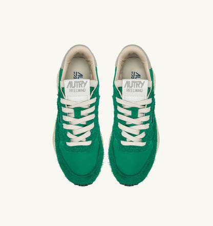 REELWIND LOW SNEAKERS IN GREEN NYLON AND SUEDE - AUTRY Everyday