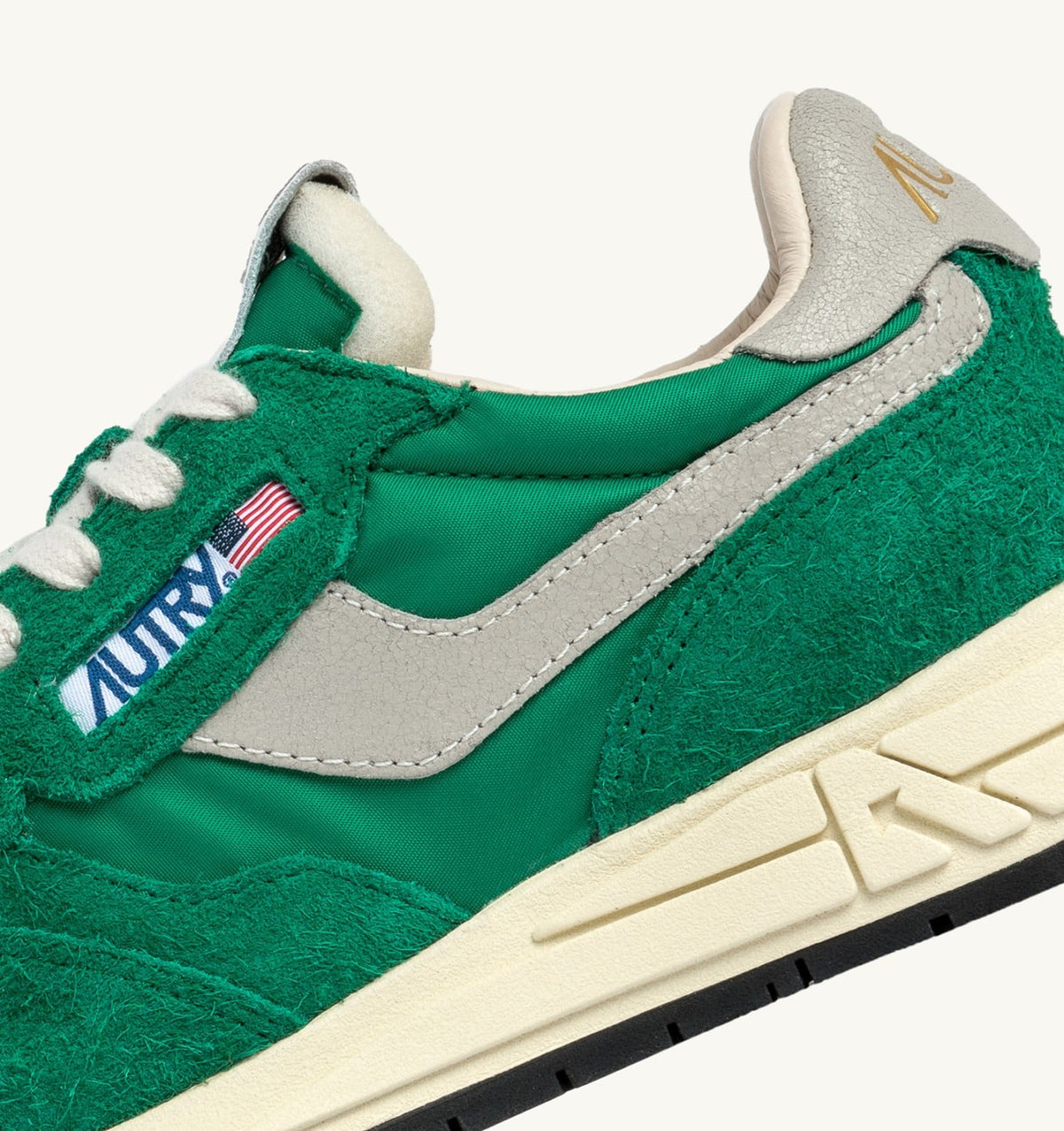 REELWIND LOW SNEAKERS IN GREEN NYLON AND SUEDE - AUTRY Everyday