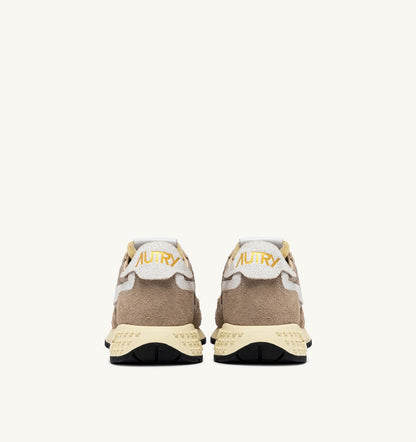 REELWIND LOW SNEAKERS IN PEPPER AND WHITE NYLON AND SUEDE - AUTRY Value