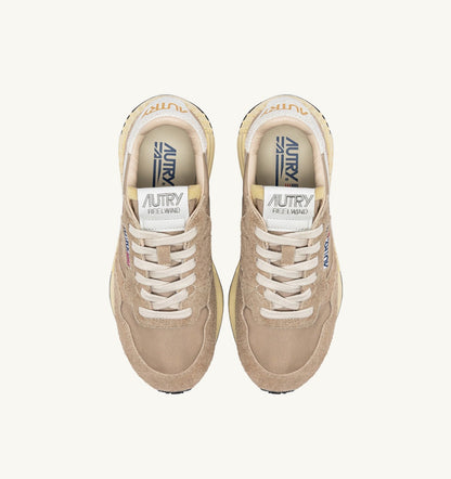 REELWIND LOW SNEAKERS IN PEPPER AND WHITE NYLON AND SUEDE - AUTRY Value