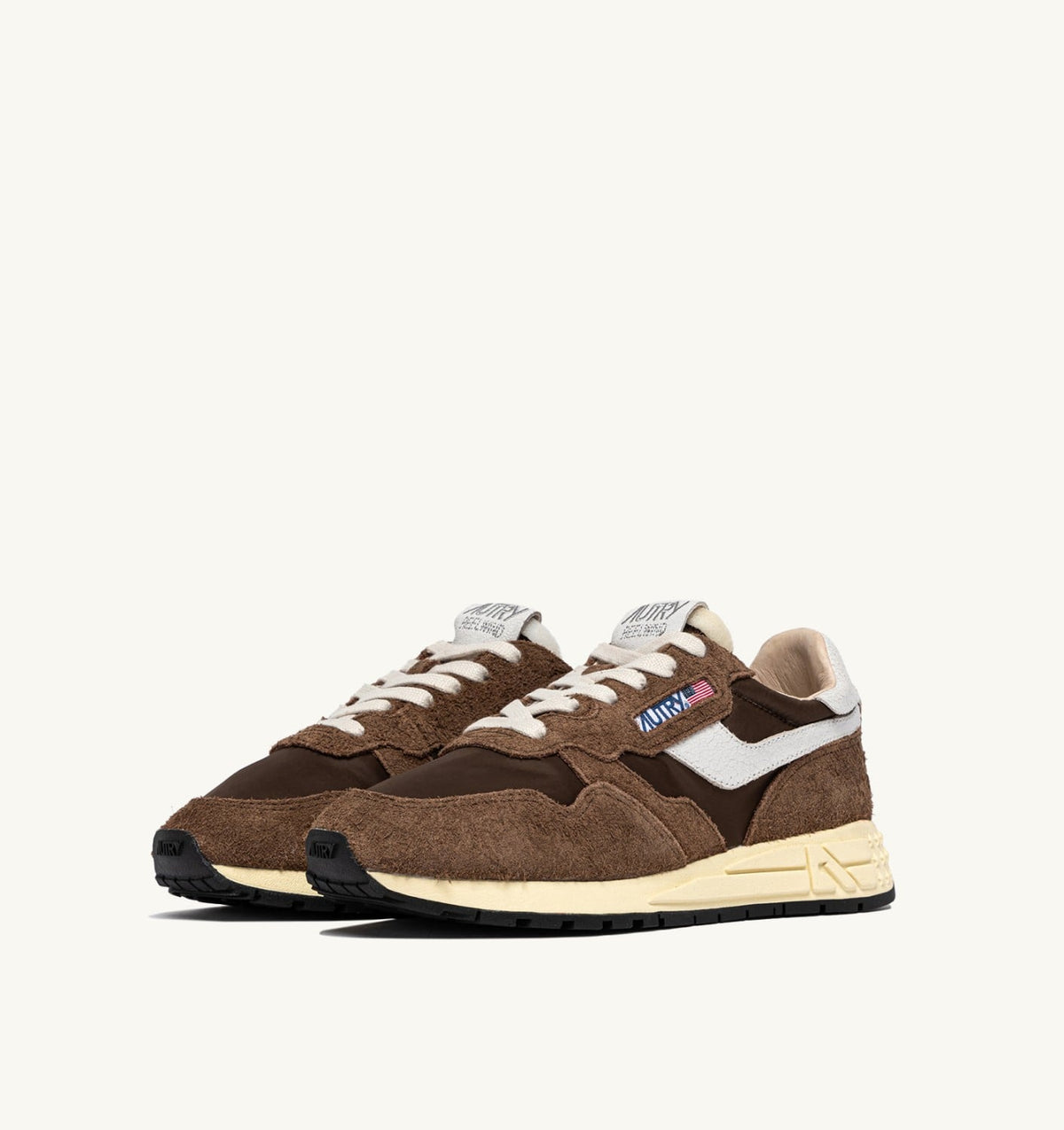 REELWIND LOW SNEAKERS IN WHITE AND TUNDRA NYLON AND SUEDE - AUTRY Latest