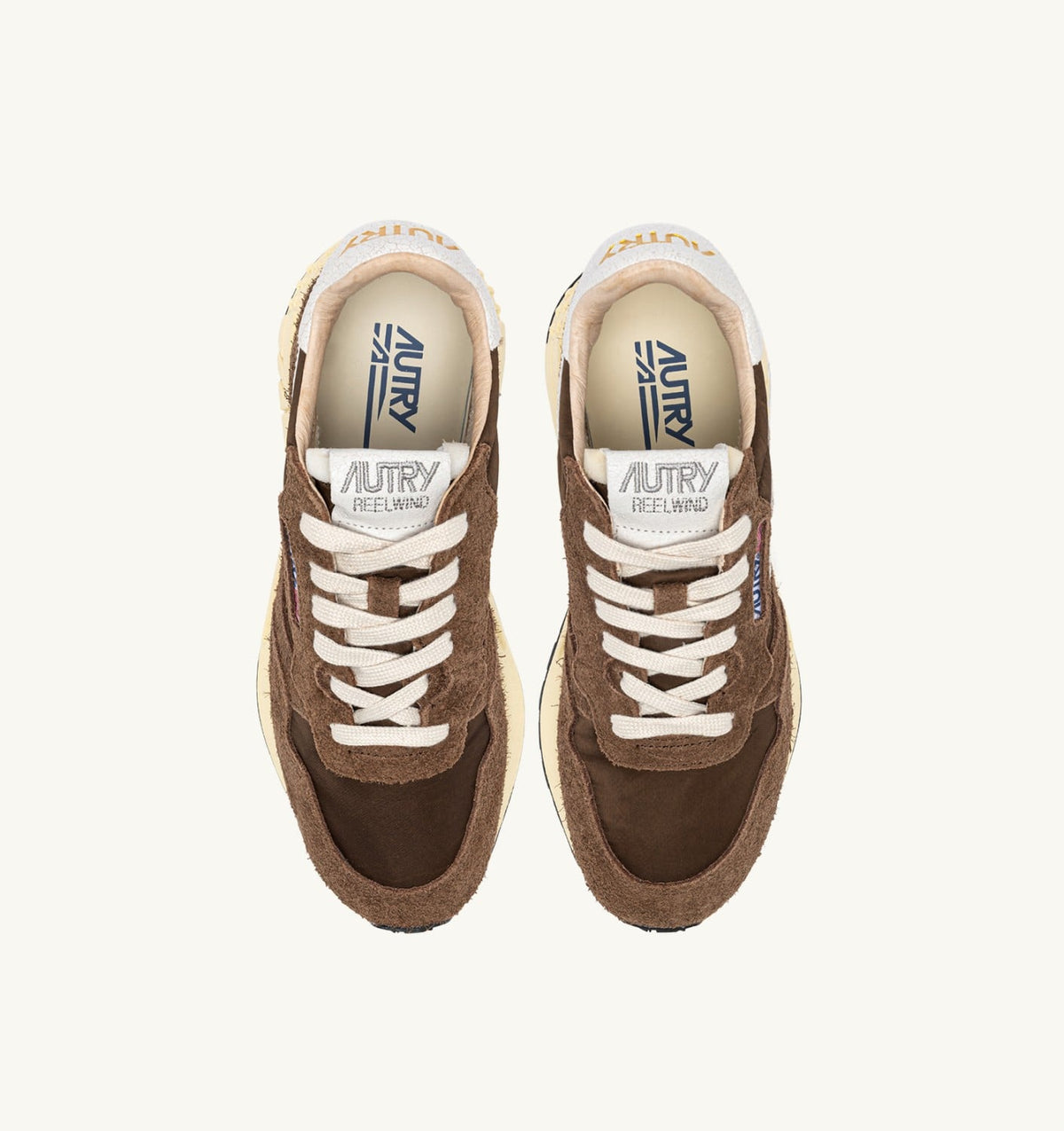 REELWIND LOW SNEAKERS IN WHITE AND TUNDRA NYLON AND SUEDE - AUTRY Latest