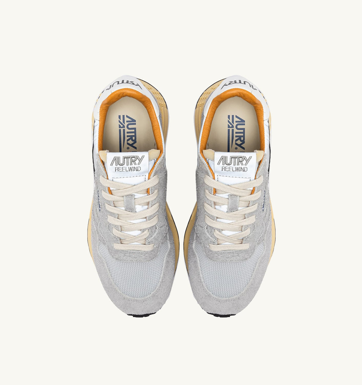 REELWIND LOW SNEAKERS IN SAND SUEDE AND REFLECTIVE NYLON - AUTRY Quality