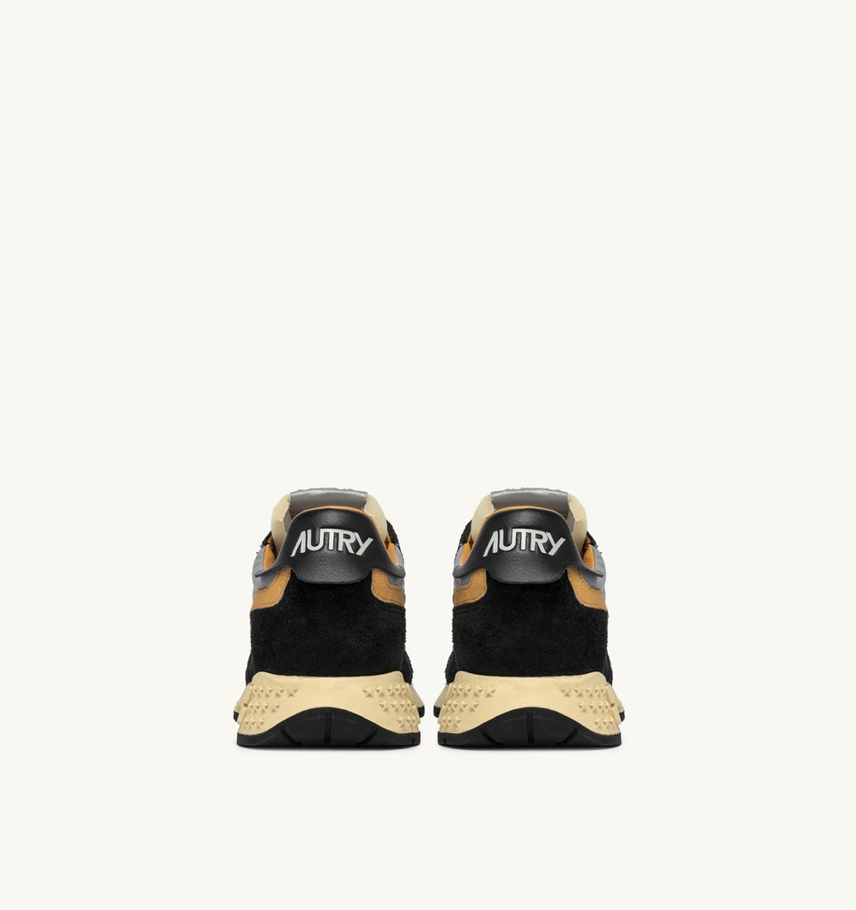 REELWIND LOW SNEAKERS IN BLACK SUEDE AND REFLECTIVE NYLON - AUTRY Classic