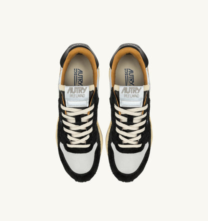 REELWIND LOW SNEAKERS IN BLACK SUEDE AND REFLECTIVE NYLON - AUTRY Classic