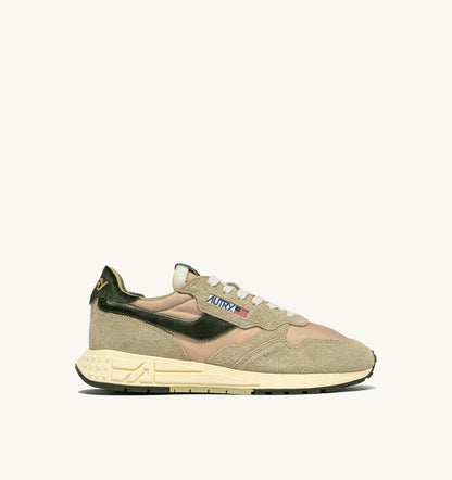 REELWIND LOW SNEAKERS IN NYLON AND SUEDE COLOR SPONGE AND GREEN - AUTRY Value