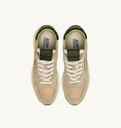 REELWIND LOW SNEAKERS IN NYLON AND SUEDE COLOR SPONGE AND GREEN - AUTRY Value