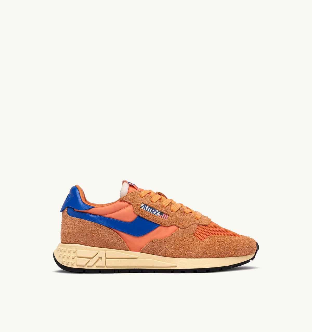 REELWIND LOW SNEAKERS IN CANOVA AND STRONG BLUE NYLON AND SUEDE - AUTRY Essential