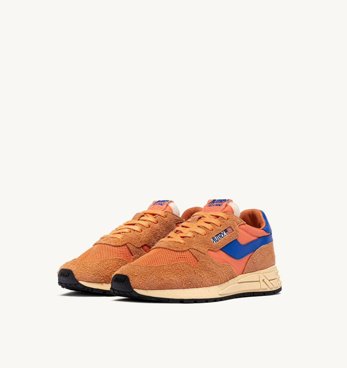 REELWIND LOW SNEAKERS IN CANOVA AND STRONG BLUE NYLON AND SUEDE - AUTRY Essential