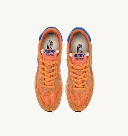 REELWIND LOW SNEAKERS IN CANOVA AND STRONG BLUE NYLON AND SUEDE - AUTRY Essential