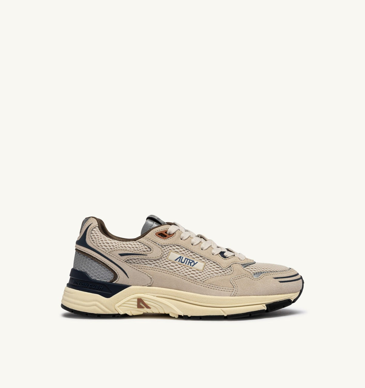 HYPERWAY SNEAKERS IN SAND AND SPA BLUE SUEDE AND MESH - AUTRY Everyday