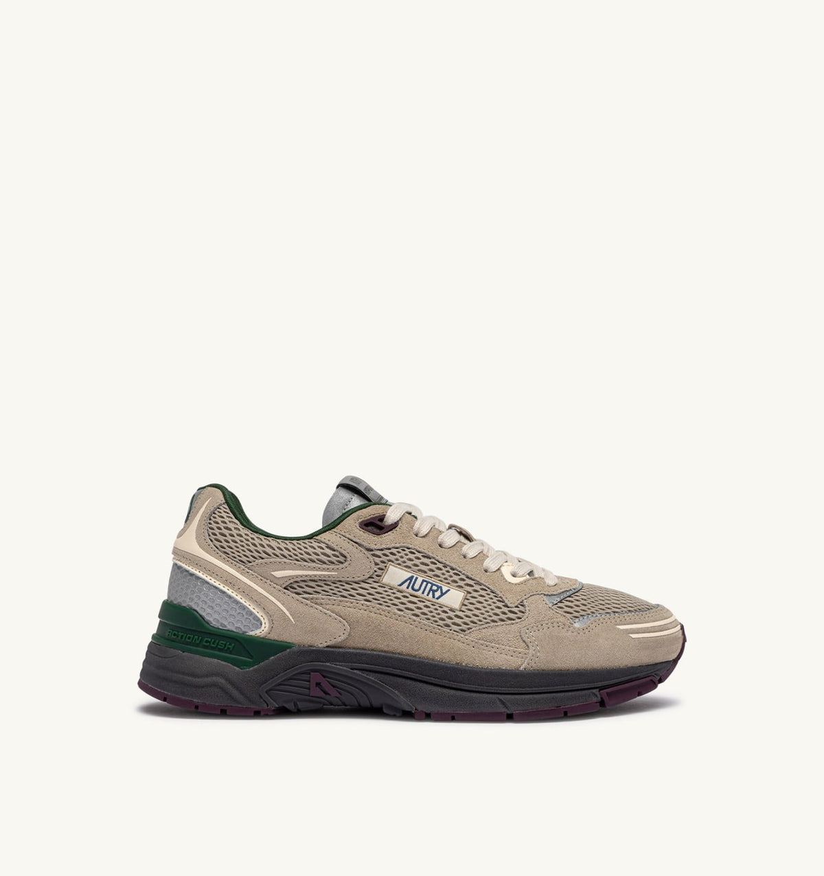 HYPERWAY SNEAKERS IN BISCUIT AND AFTERGLOW SUEDE AND MESH - AUTRY Quality