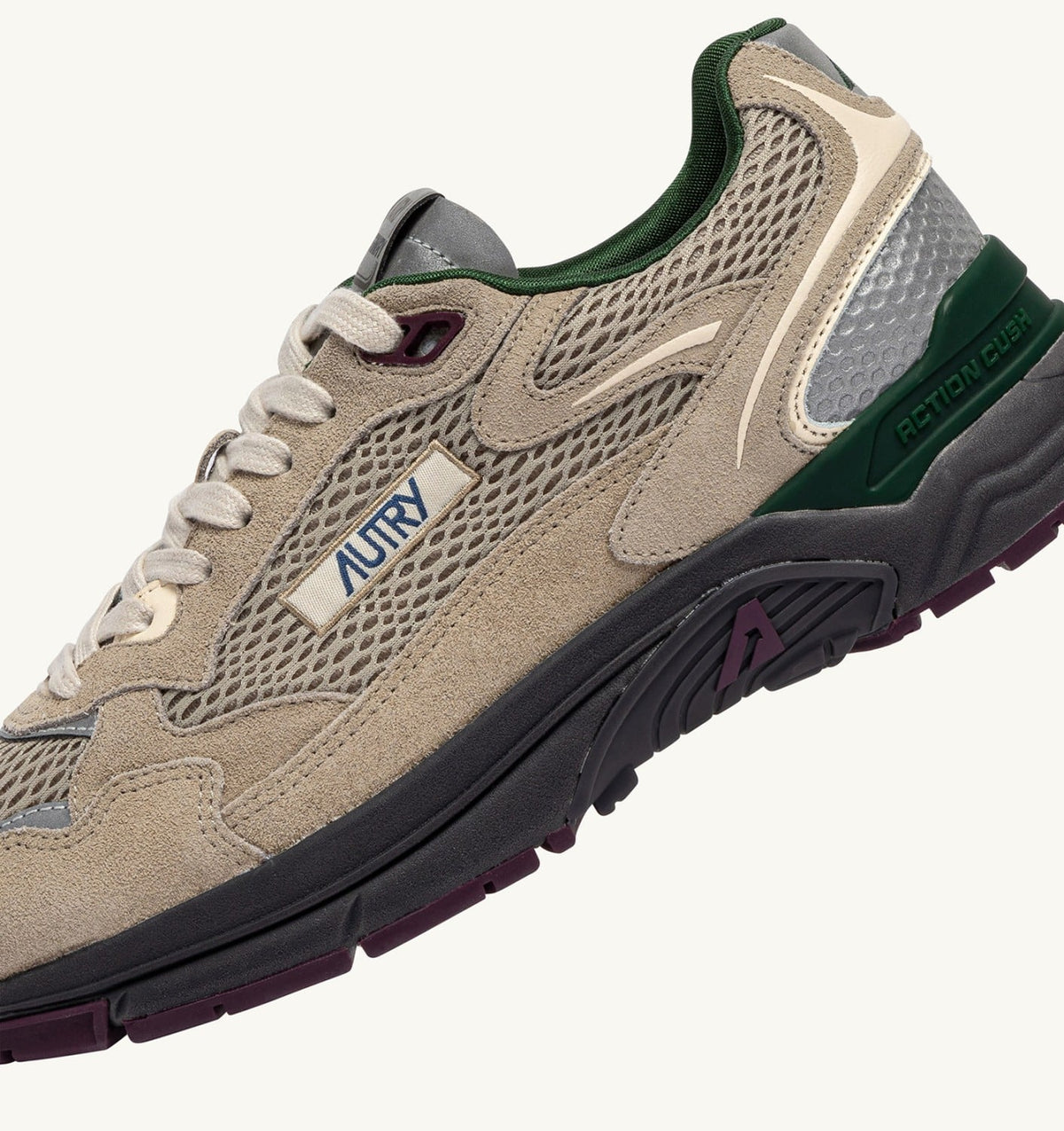 HYPERWAY SNEAKERS IN BISCUIT AND AFTERGLOW SUEDE AND MESH - AUTRY Quality