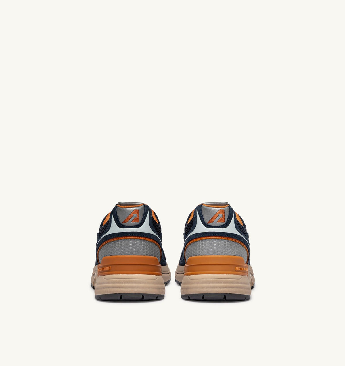 HYPERWAY SNEAKERS IN MIDNIGHT AND TOMATO CREAM SUEDE AND MESH - AUTRY Classic